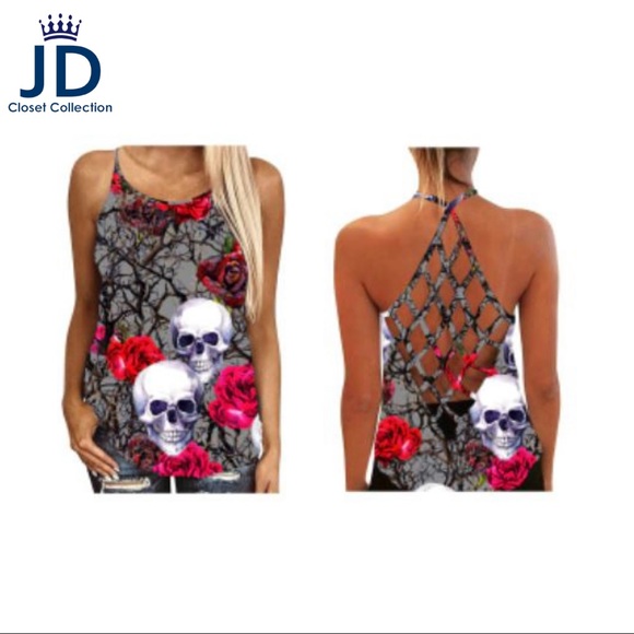 Women’s Printed Tank Top - New - Picture 1 of 4